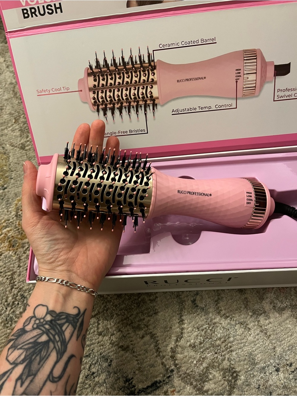 Mini Pro Hairdryer + Volumizing Brush - Pink - Picture 3 of 3